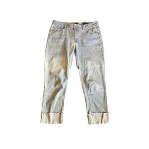 J. Jill Authentic Fit Crop Jeans Cuffed Hem Light Blue Size 8